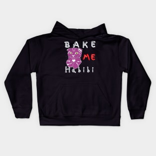 Bake me Habibi cat Kids Hoodie